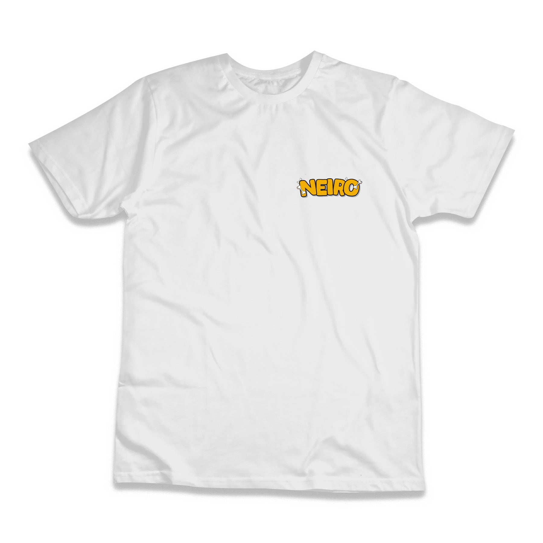 Neiro Pocket Text Logo and Back Logo T-Shirt - White